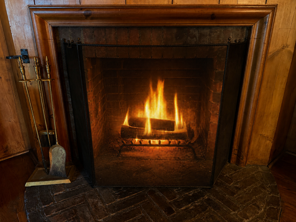 Pine Suite with Private Bathroom | Room 2 Storm King Lodge Room 2 Fireplace