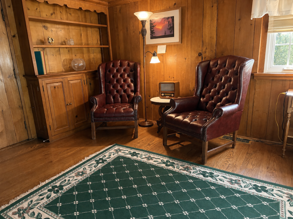 Pine Suite with Private Bathroom | Room 2 Storm King Lodge Room 2 Reading Nook